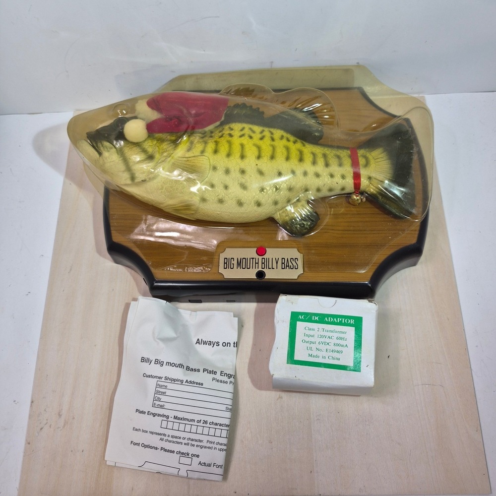 Gemmy Big Mouth Billy Bass Sings for the Holidays Christmas Fish parts only